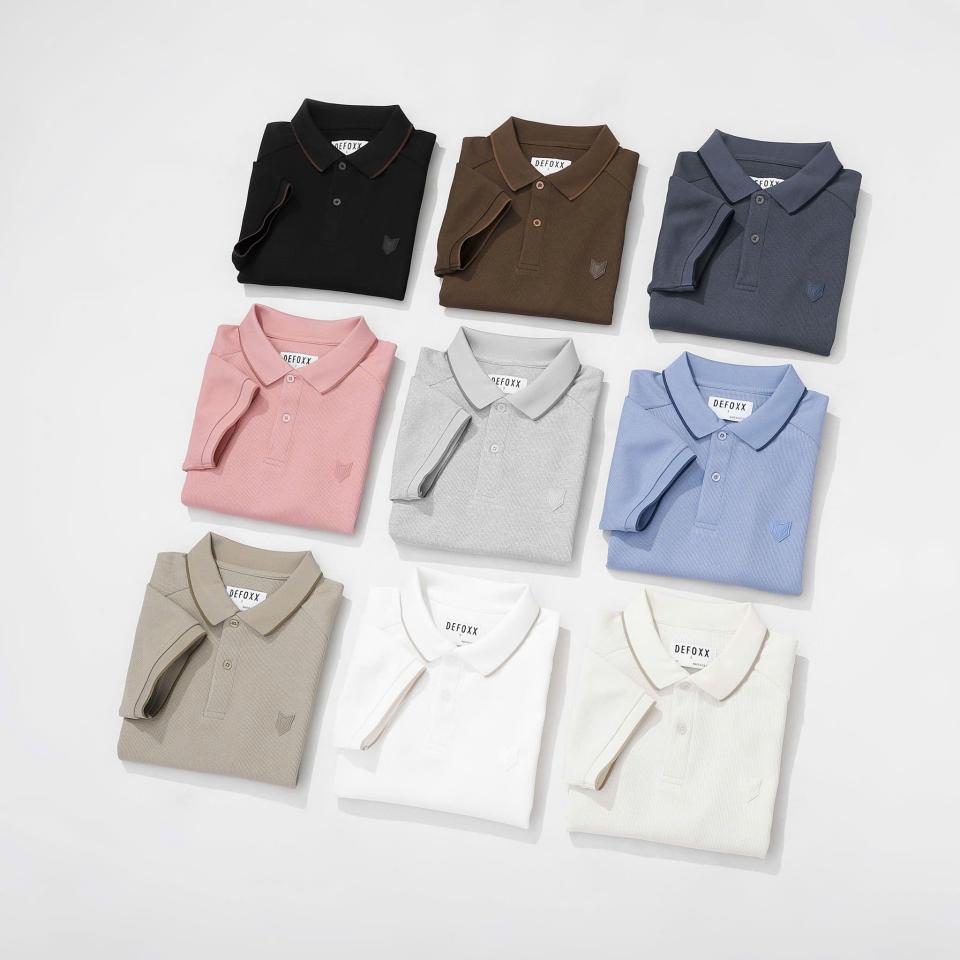 ÁO POLO SLIM FIT PHỐI VIỀN COTTON DỆT LEN LOGO ĐÚC