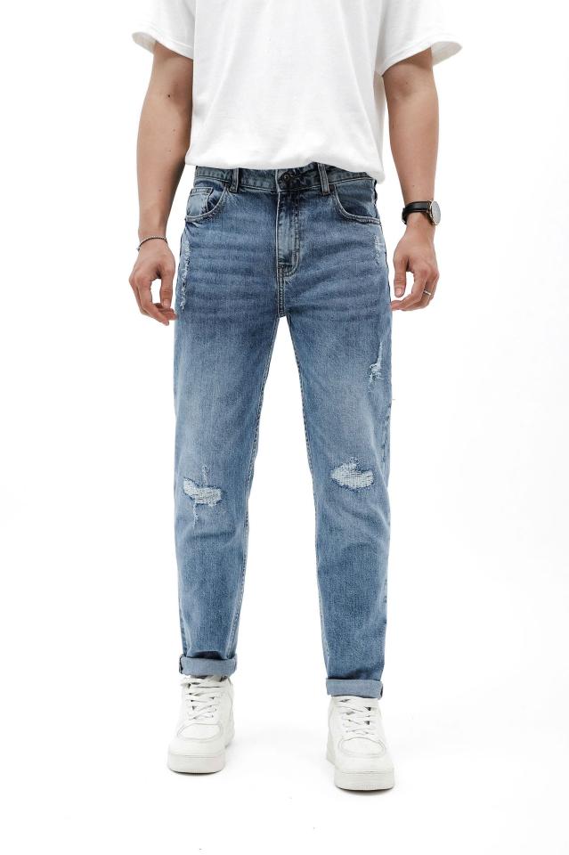 QUẦN JEAN SLIM FIT XANH ZICZAC 250411