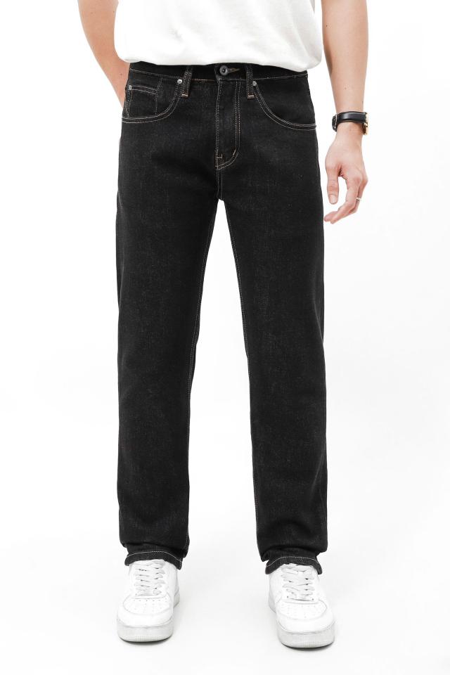 QUẦN JEAN REGULAR FIT CHÂN ĐEN 241218
