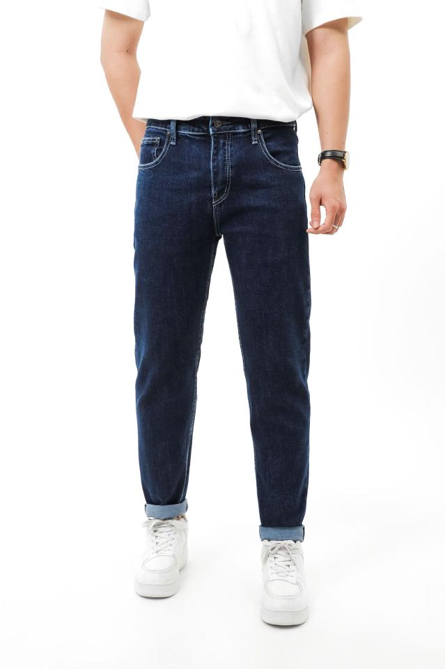 QUẦN JEAN SLIM FIT XANH ĐÁ WASH 250902